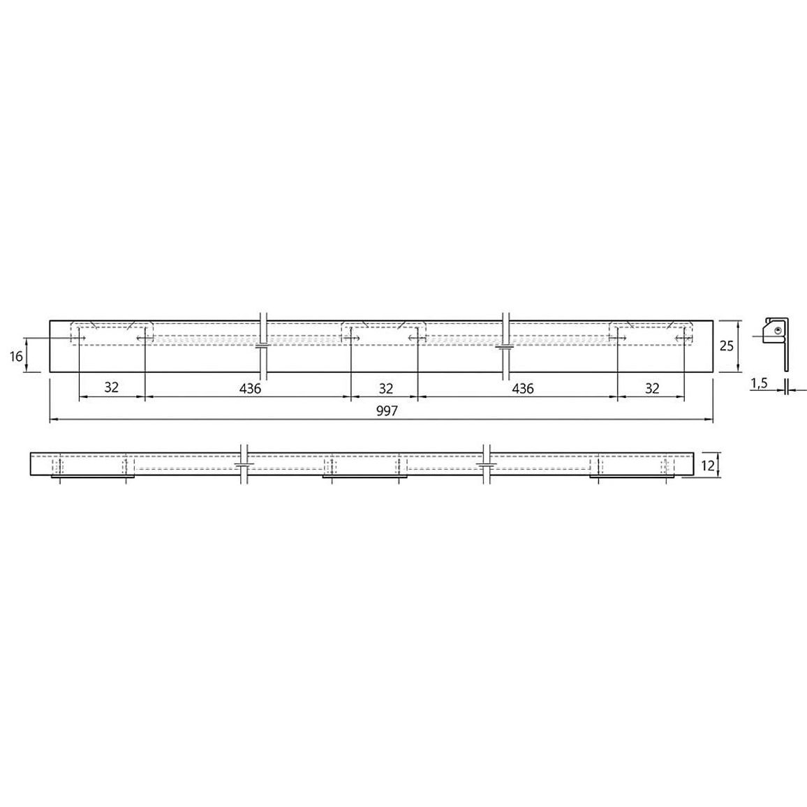 Ручка Ferro Fiori M 0075.906(970) чорний браш Ручка Ferro Fiori M 0075.906(970) чорний браш
