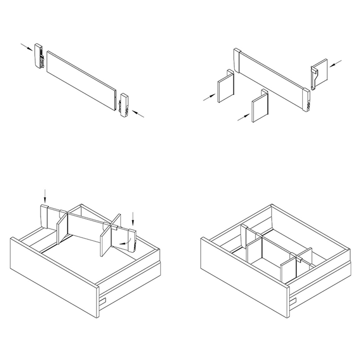Адаптер OrgaStore 810 / 820 / 830, антрацит, Atira (9182234) Hettich Адаптер OrgaStore 810 / 820 / 830, антрацит, Atira (9182234) Hettich