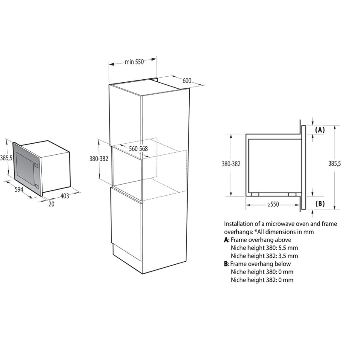 Встраиваемая микроволновая печь BMI251SG3BG Gorenje Встраиваемая микроволновая печь BMI251SG3BG Gorenje