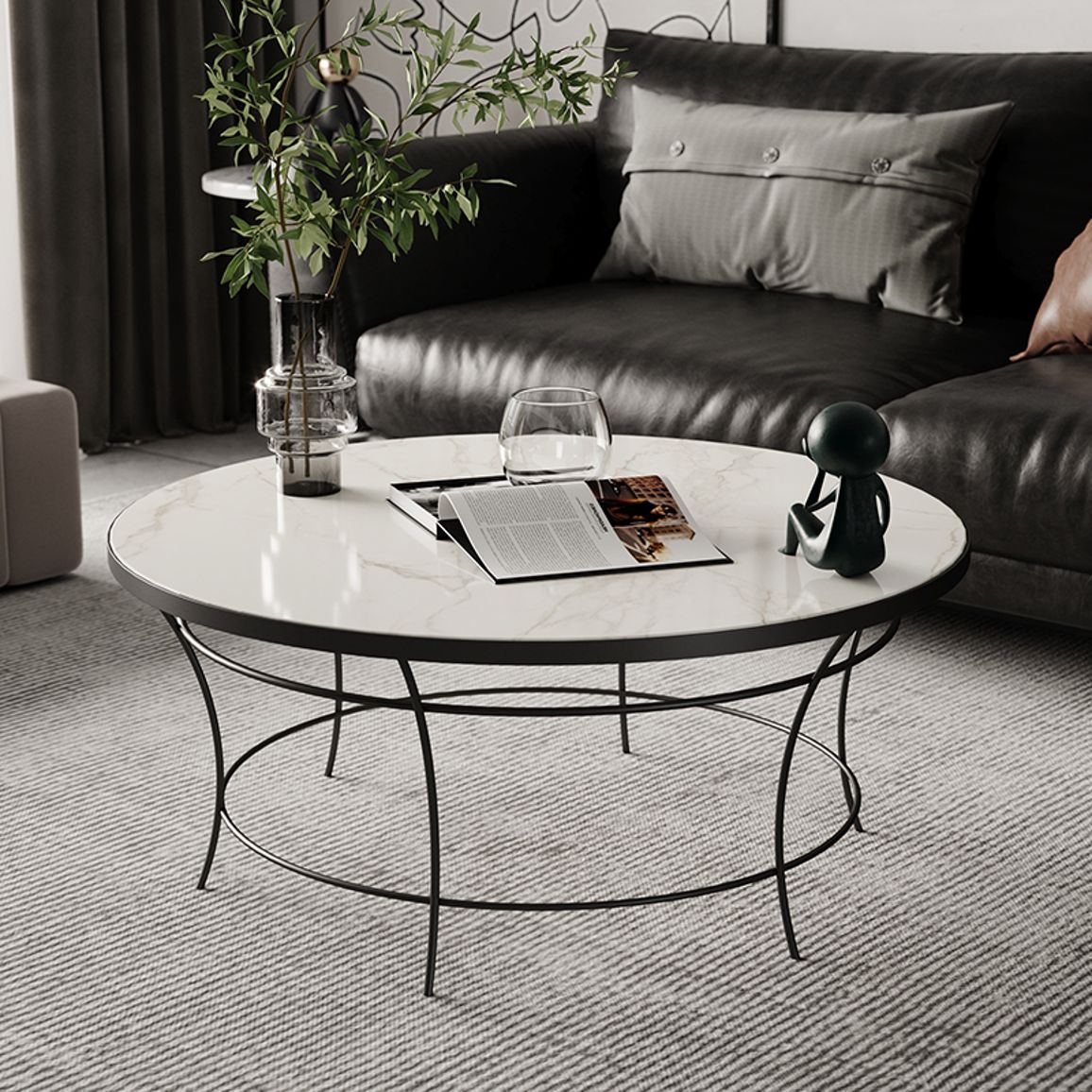 Опора журнального стола Loft Aura 90 RAL 9005 Опора журнального стола Loft Aura 90 RAL 9005