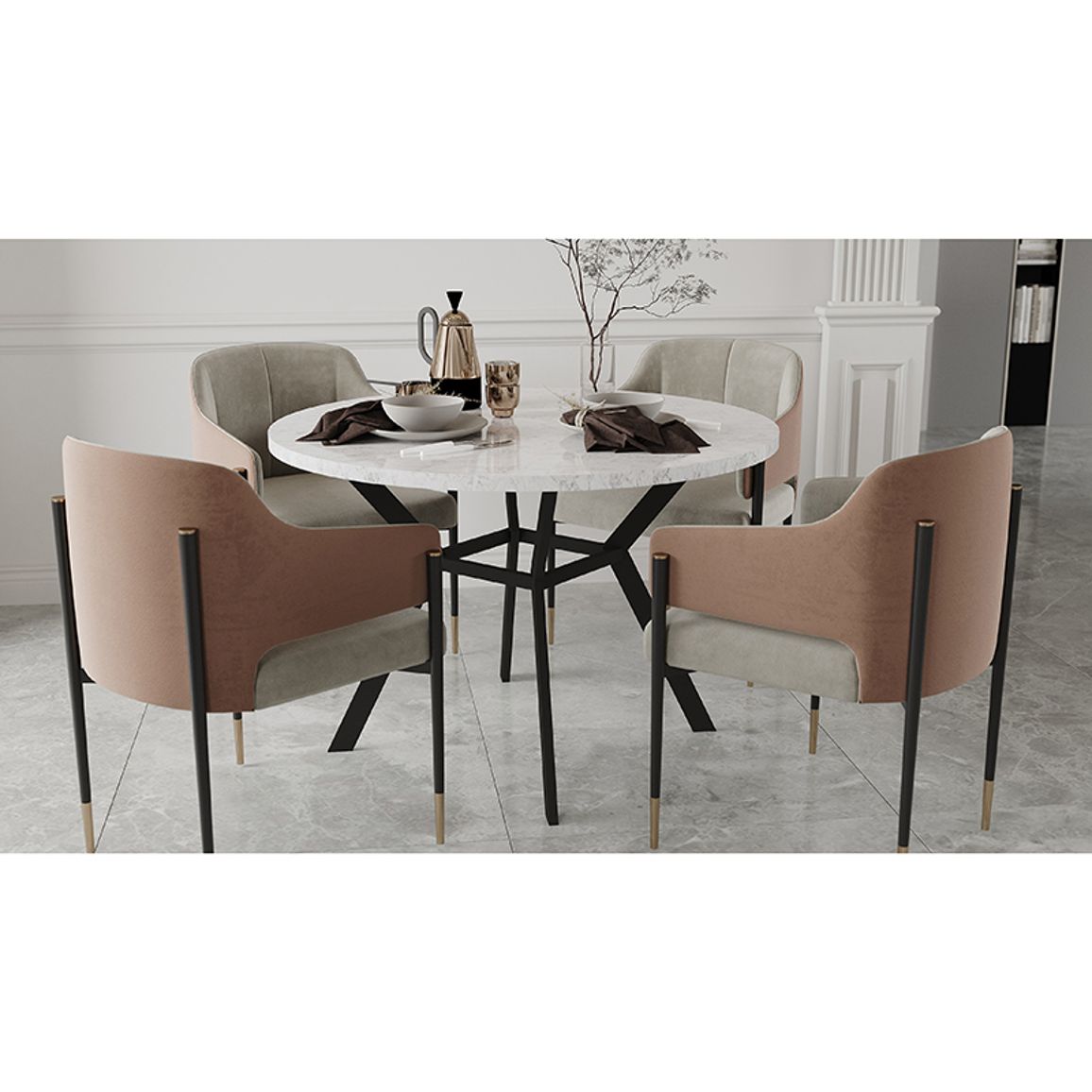 Опора обіднього столу Loft Aura 90 RAL 9005 Опора обіднього столу Loft Aura 90 RAL 9005