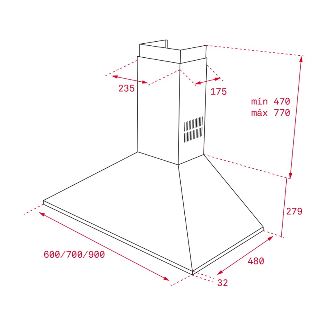 Вытяжка пристенная DBB 60 Teka (40460400) Вытяжка пристенная DBB 60 Teka (40460400)