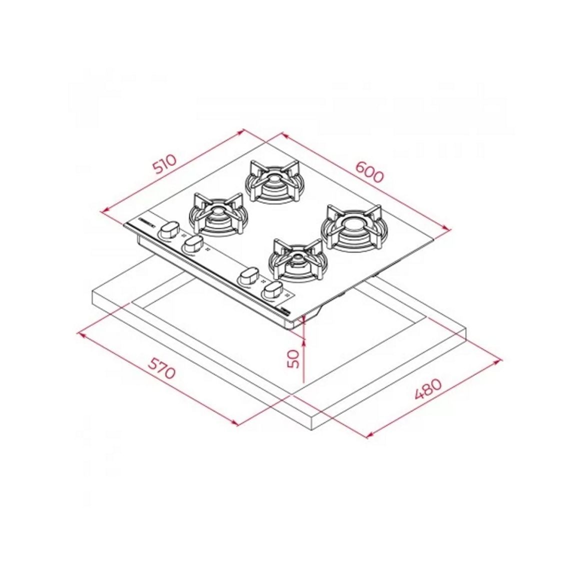 Поверхность газовая TEKA GBC 64 BM INFINITY 112570217 Поверхность газовая TEKA GBC 64 BM INFINITY 112570217