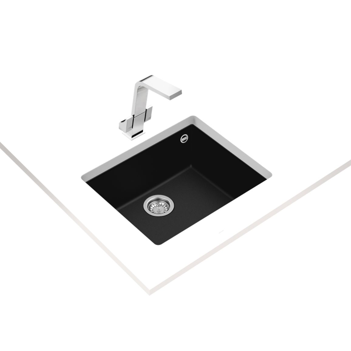 Мойка SQUARE 50.40 TG Tegranit черный (мпс) Teka (115230020)