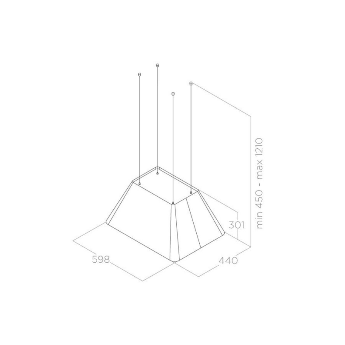 Вытяжка островная IKONA LIGHT IX/F/60 нерж. сталь ELICA Вытяжка островная IKONA LIGHT IX/F/60 нерж. сталь ELICA