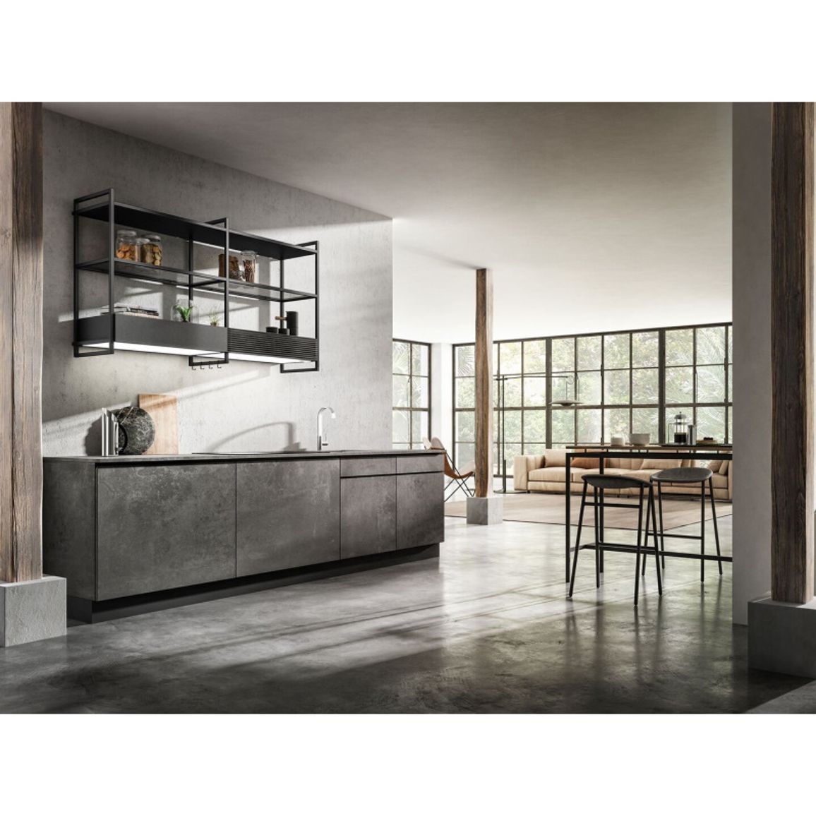 Витяжка купольна OPEN SUITE BL/F/80 чорна ELICA