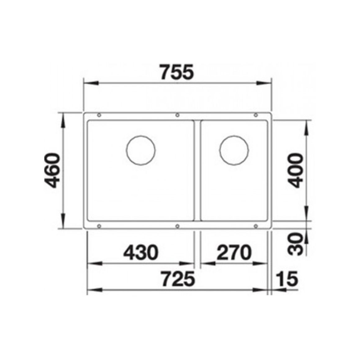 Мойка SUBLINE 430/270-U SILGRANIT (мпс.) белый BLANCO (523155) Мойка SUBLINE 430/270-U SILGRANIT (мпс.) белый BLANCO (523155)