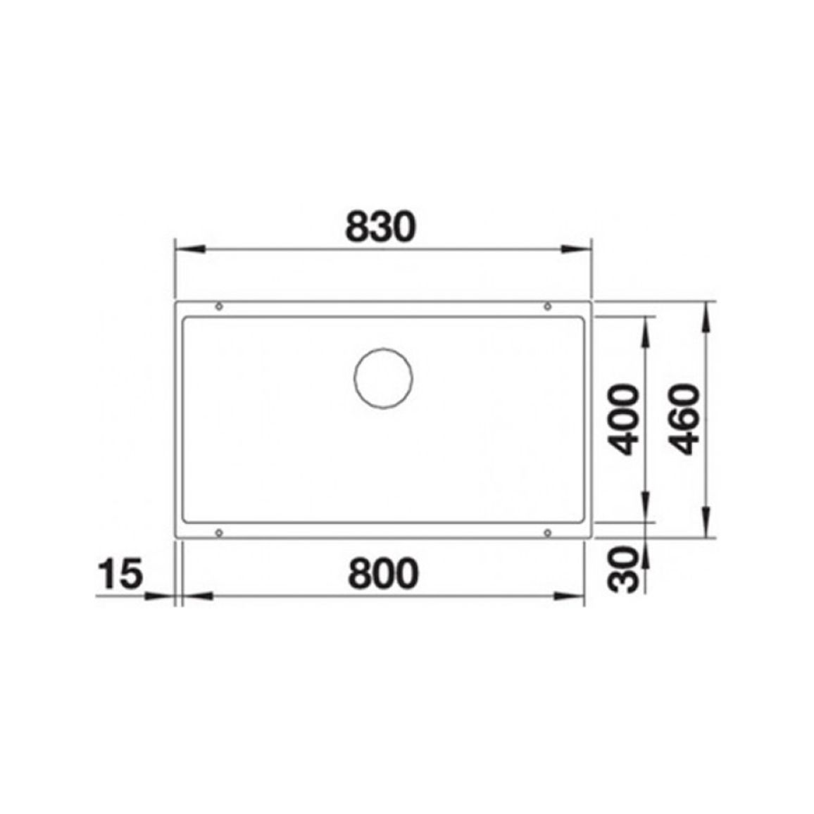 Мойка SUBLINE 800-U SILGRANIT (мпс.) черный BLANCO (526005)