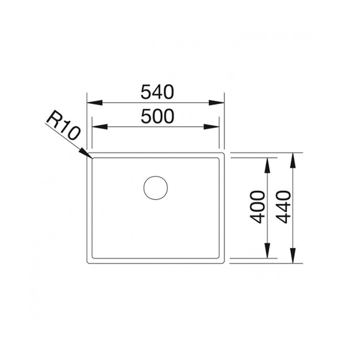 Мойка CLARON 500-U (мпс.) нерж.сталь Durinox BLANCO (523386)