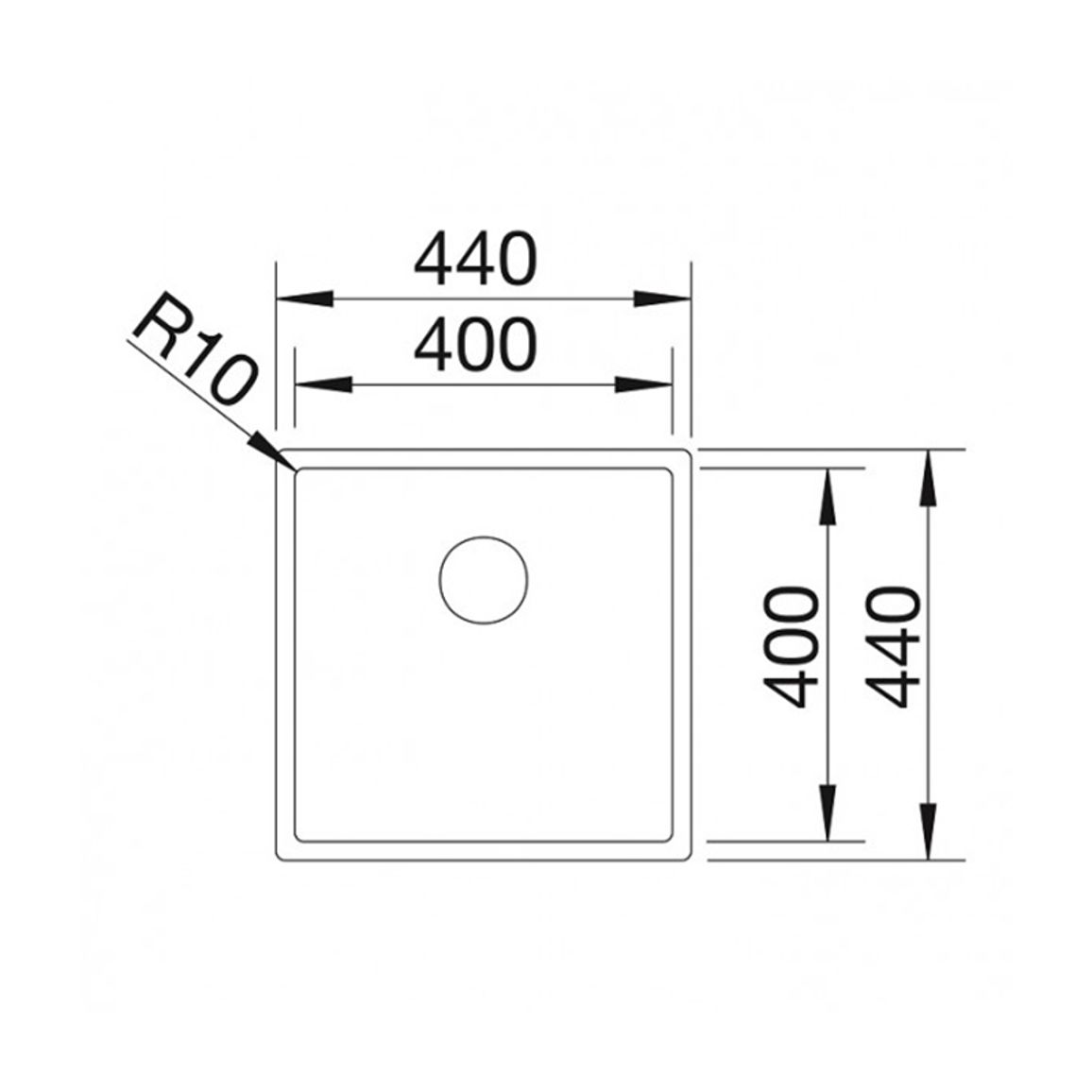 Мийка CLARON 400-U (мпс.) нерж.сталь Durinox BLANCO (523385)