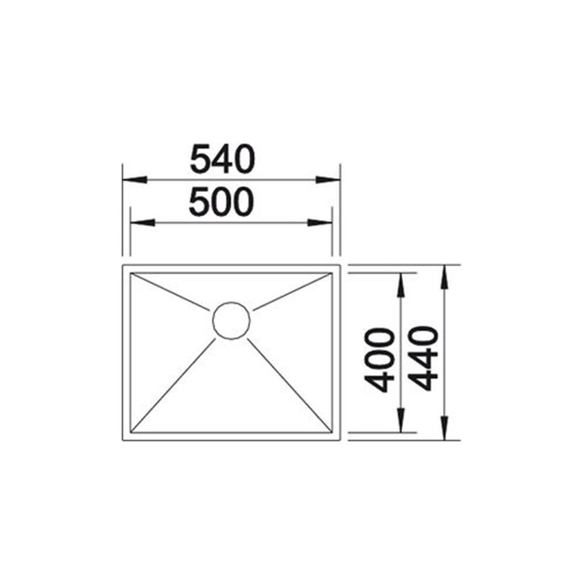Мойка ZEROX 500-U (мпс.) нерж.сталь Durinox BLANCO (521559) Мойка ZEROX 500-U (мпс.) нерж.сталь Durinox BLANCO (521559)