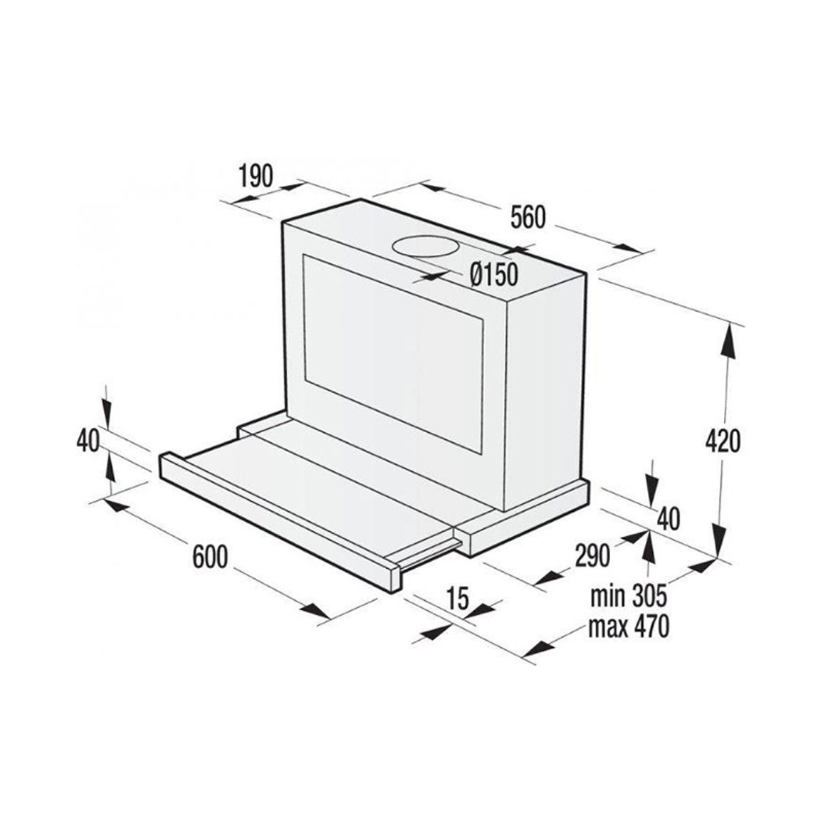 Витяжка телескопічна BHP623E8X 60 см Gorenje Витяжка телескопічна BHP623E8X 60 см Gorenje