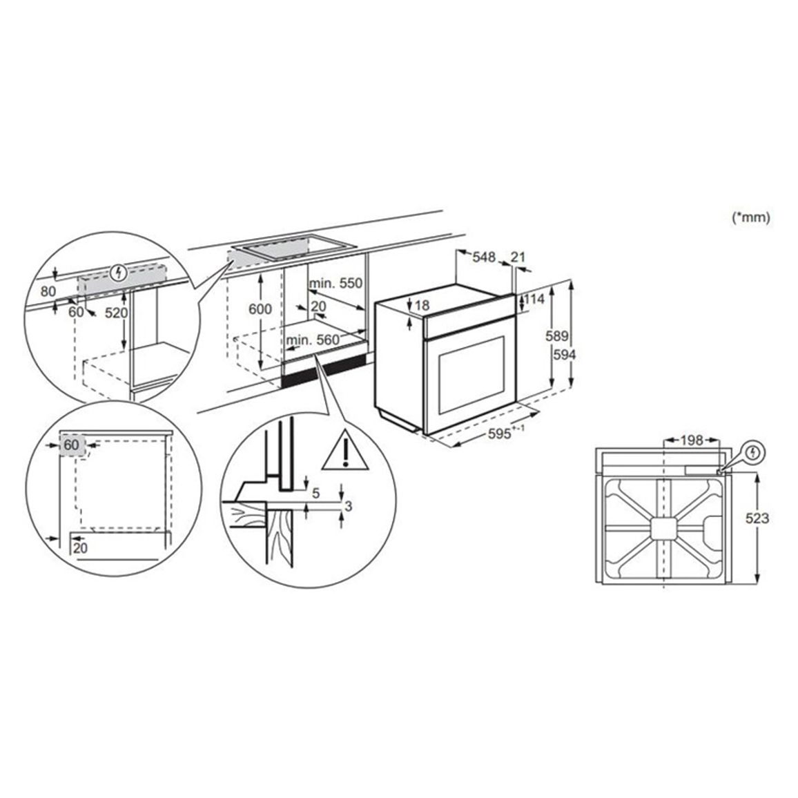 Духовой шкаф EOD5C70X черный/нерж. сталь Electrolux