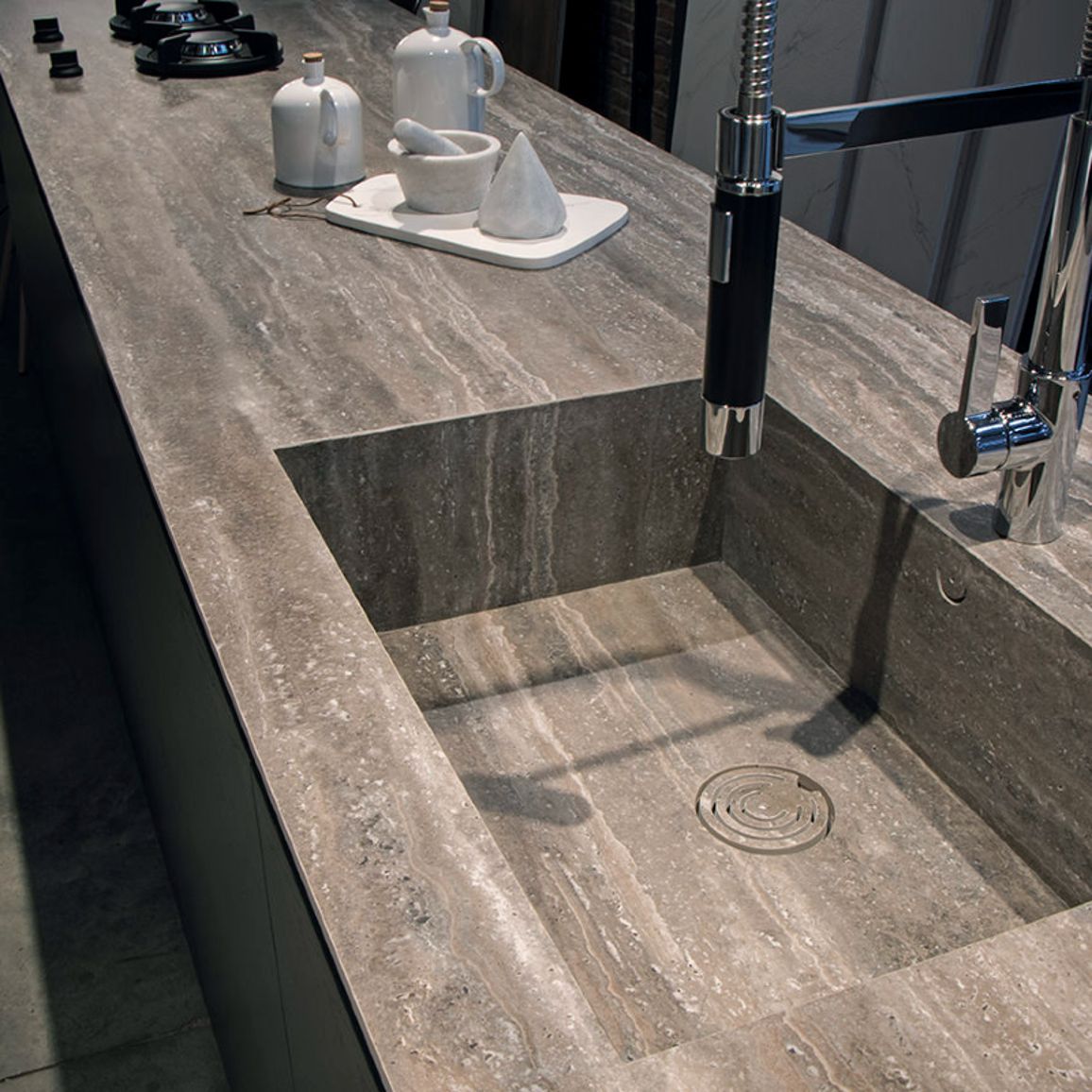Керамограніт Inalco Geo Gris abujardado 12 мм 3200Х1600