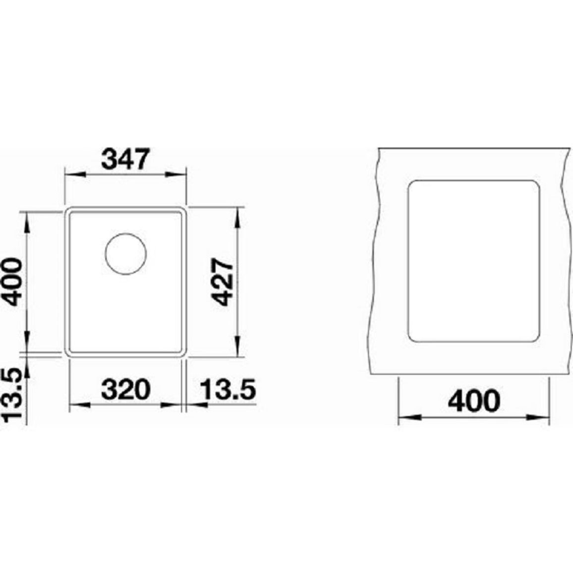 Мойка SUBLINE 320-F SILGRANIT (в уровень) черный BLANCO (525982) Мойка SUBLINE 320-F SILGRANIT (в уровень) черный BLANCO (525982)