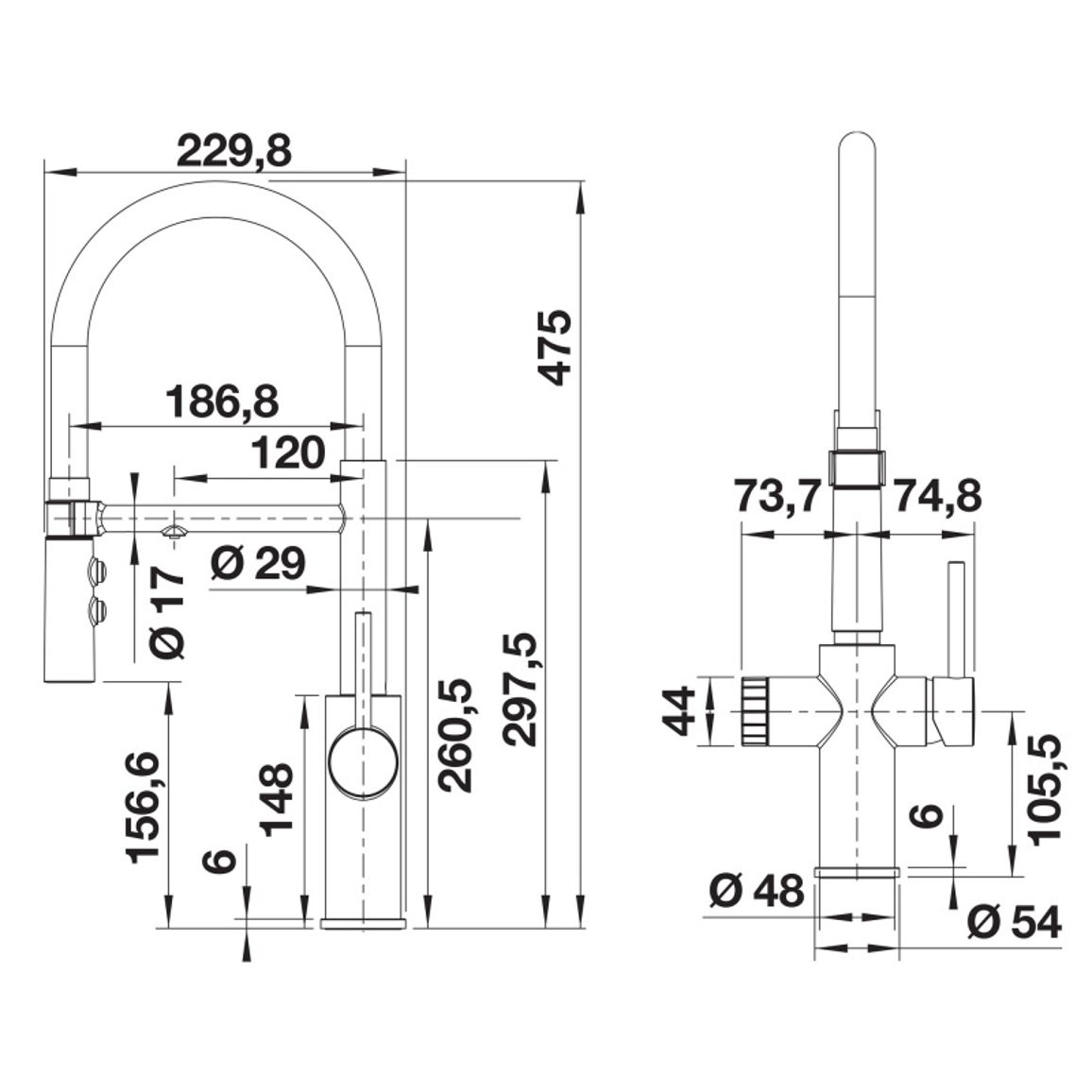 Змішувач CATRIS-S Flexo Filter PVD steel нерж. сталь (в/ш) BLANCO (526706) Змішувач CATRIS-S Flexo Filter PVD steel нерж. сталь (в/ш) BLANCO (526706)