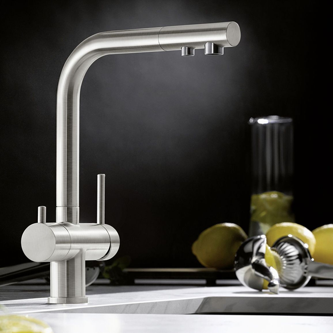 Смеситель FONTAS II PVD steel нерж. сталь BLANCO (523129) Смеситель FONTAS II PVD steel нерж. сталь BLANCO (523129)