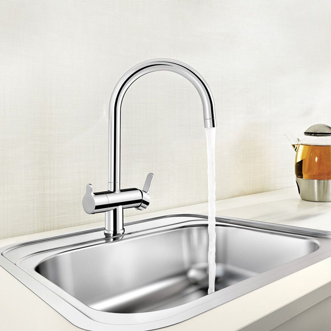 Змішувач TRIMA satin gold BLANCO (526695) Змішувач TRIMA satin gold BLANCO (526695)