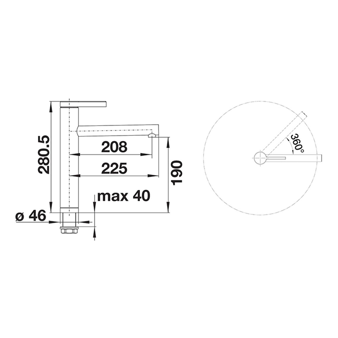 Змішувач LINEE хром BLANCO (517594) Змішувач LINEE хром BLANCO (517594)