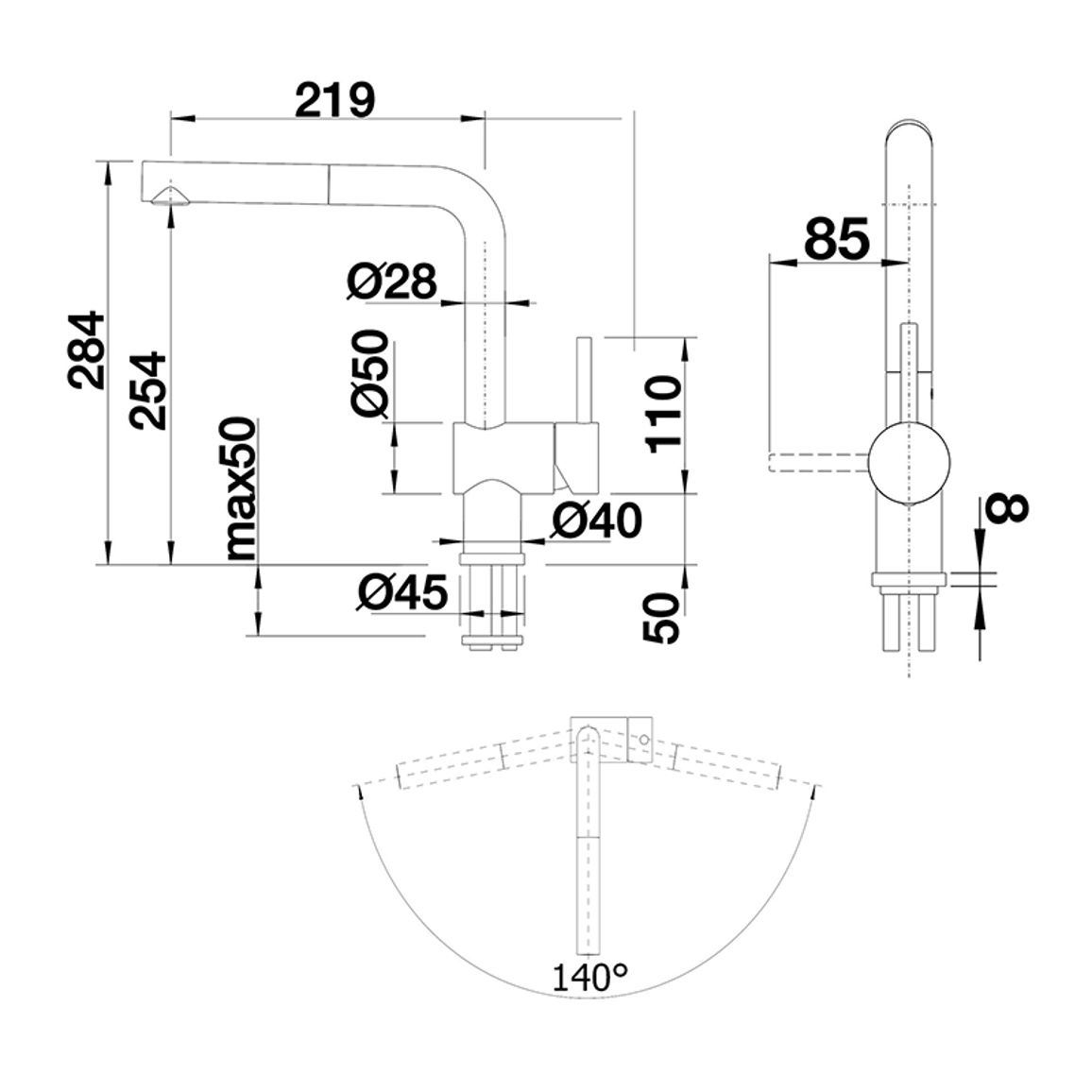 Смеситель LINUS-S черный (в/ш) BLANCO (526148) Смеситель LINUS-S черный (в/ш) BLANCO (526148)