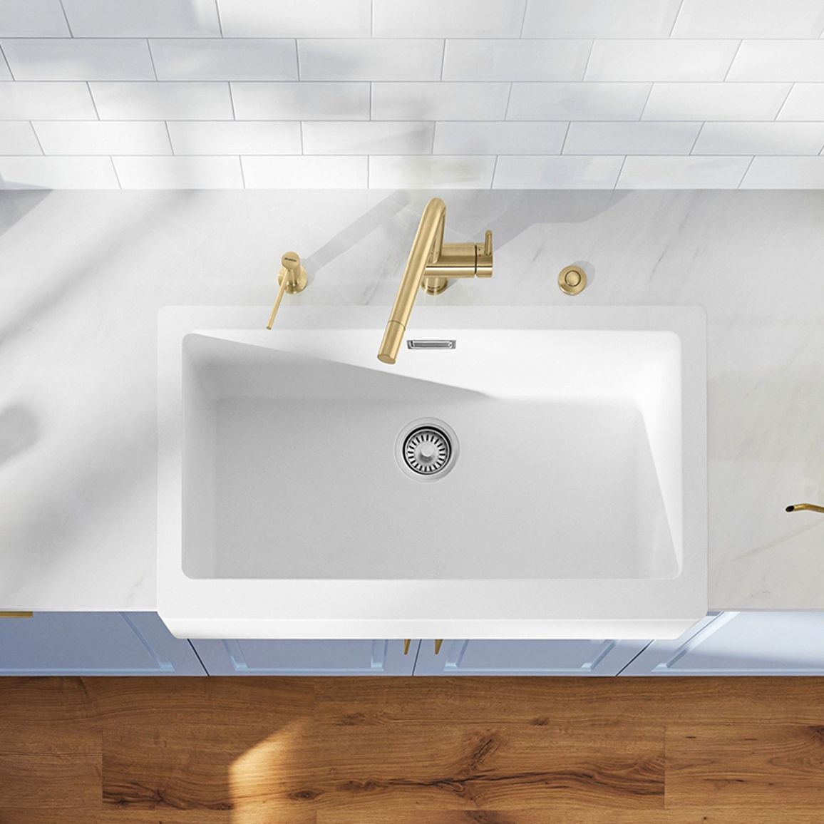 Змішувач LINUS satin gold BLANCO (526683)