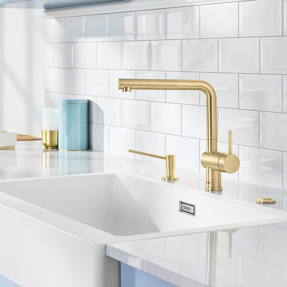 Змішувач LINUS satin gold BLANCO (526683)