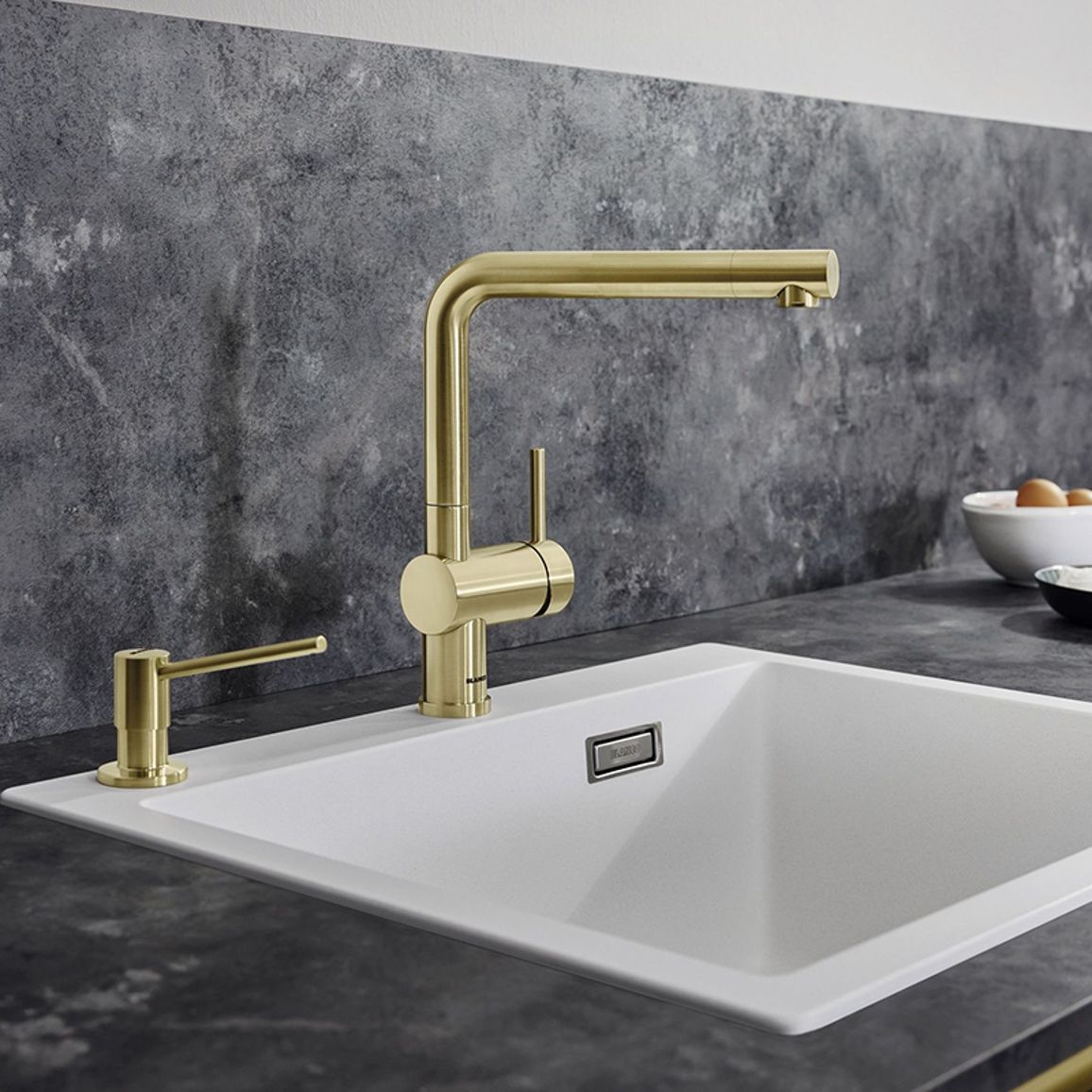 Змішувач LINUS satin gold BLANCO (526683)