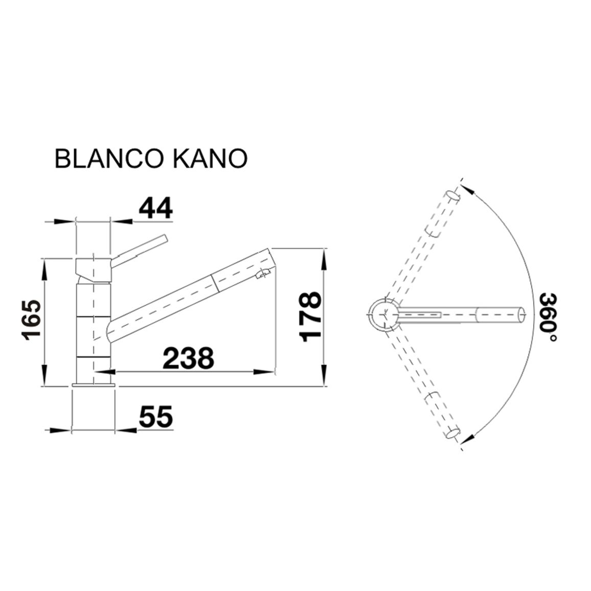 Змішувач KANO хром BLANCO (521502) Змішувач KANO хром BLANCO (521502)