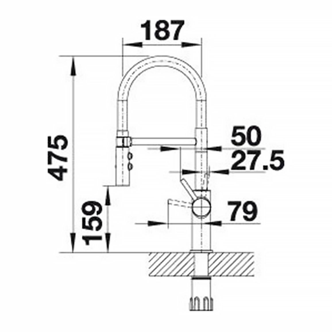 Смеситель CATRIS-S Flexo черный матовый BLANCO (525793) Смеситель CATRIS-S Flexo черный матовый BLANCO (525793)