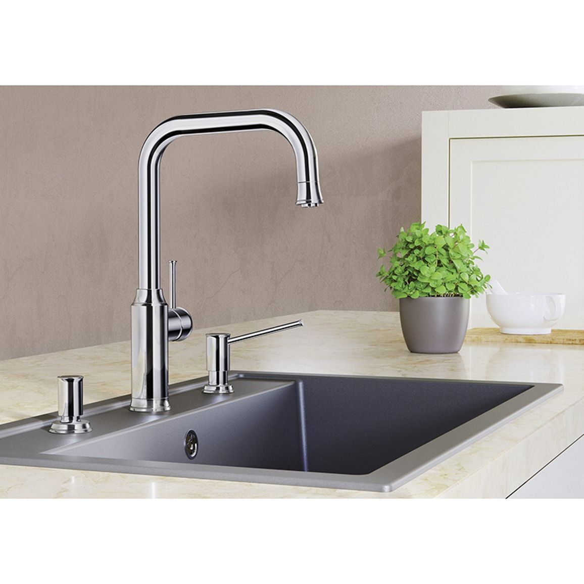 Дозатор LIVIA хром BLANCO (521291) Дозатор LIVIA хром BLANCO (521291)