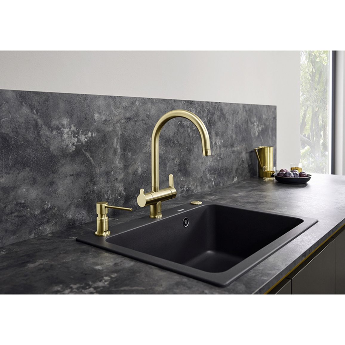 Дозатор LATO satin gold BLANCO (526699) Дозатор LATO satin gold BLANCO (526699)