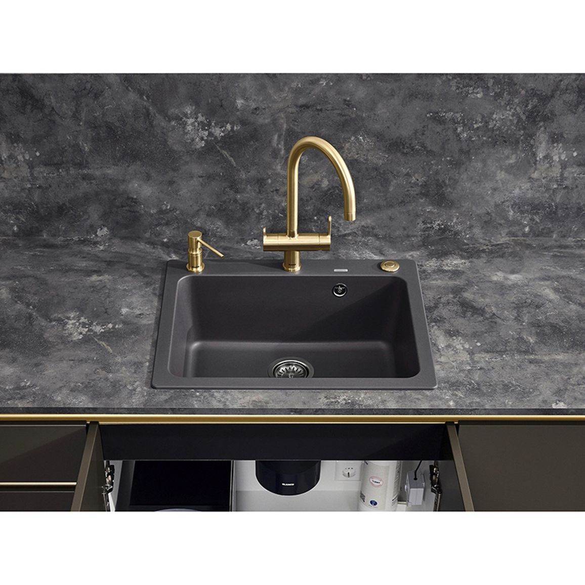 Дозатор LATO satin gold BLANCO (526699) Дозатор LATO satin gold BLANCO (526699)