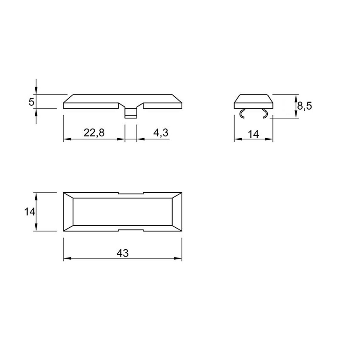 Заглушка Veosys на плечо петли нерж. (9289610) Hettich