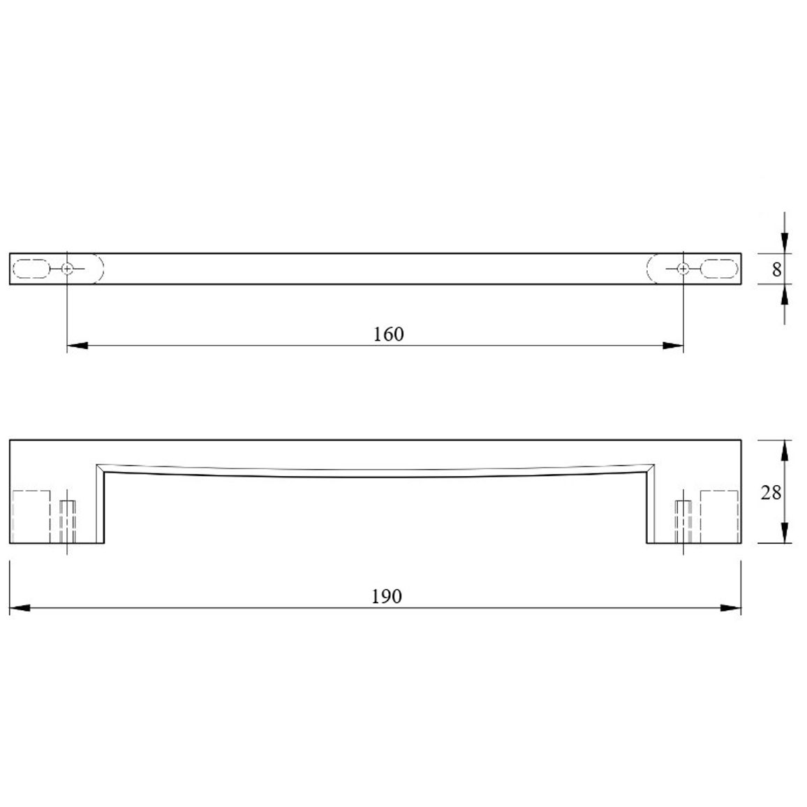 Ручка Ferro Fiori M 0031.160 алюминий Ручка Ferro Fiori M 0031.160 алюминий