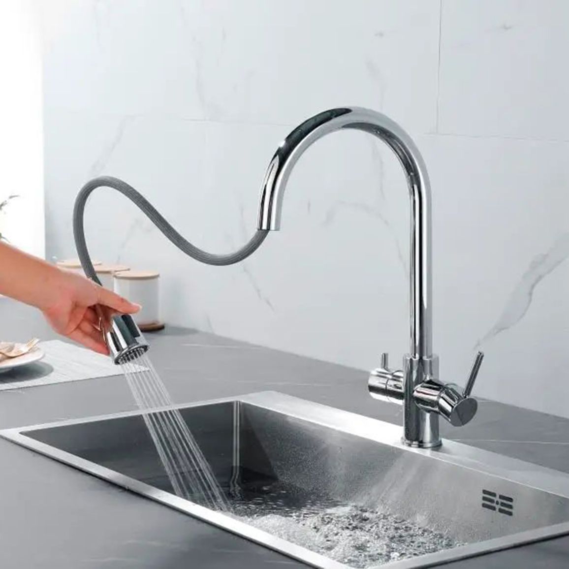 Смеситель комбинированный FKM 3122 Inox Fabiano Смеситель комбинированный FKM 3122 Inox Fabiano