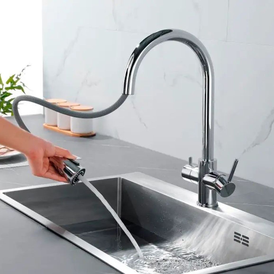 Смеситель комбинированный FKM 3122 Inox Fabiano Смеситель комбинированный FKM 3122 Inox Fabiano