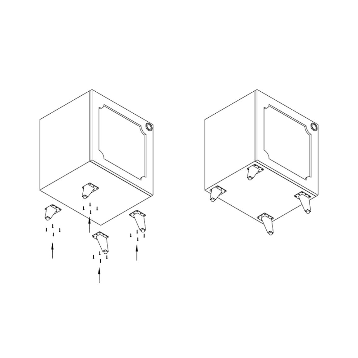 Ножка мебельная, TS 0028 h=100мм, max 150кг, белый Ножка мебельная, TS 0028 h=100мм, max 150кг, белый