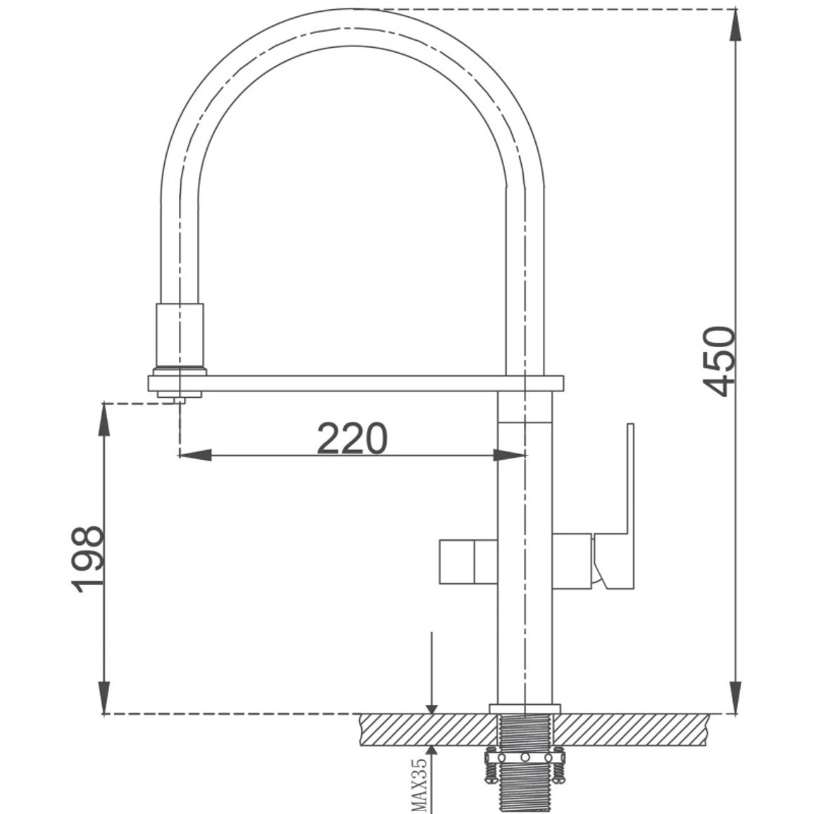 Смеситель комбинированный FKM 3120 Black Steel Fabiano Смеситель комбинированный FKM 3120 Black Steel Fabiano
