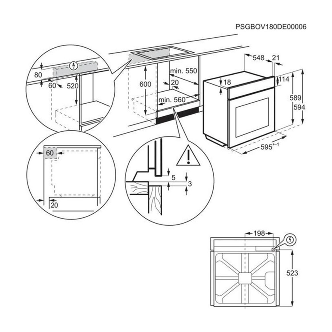 Духова шафа KOCBP39H чорний Electrolux Духова шафа KOCBP39H чорний Electrolux
