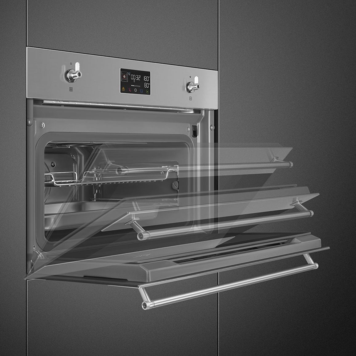 Духовой шкаф с паром SO4302S3X Smeg Духовой шкаф с паром SO4302S3X Smeg