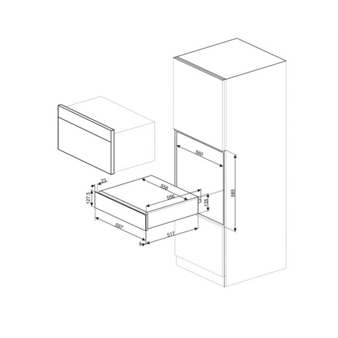 Шафа для підігріву посуду CPRT115G Smeg Шафа для підігріву посуду CPRT115G Smeg