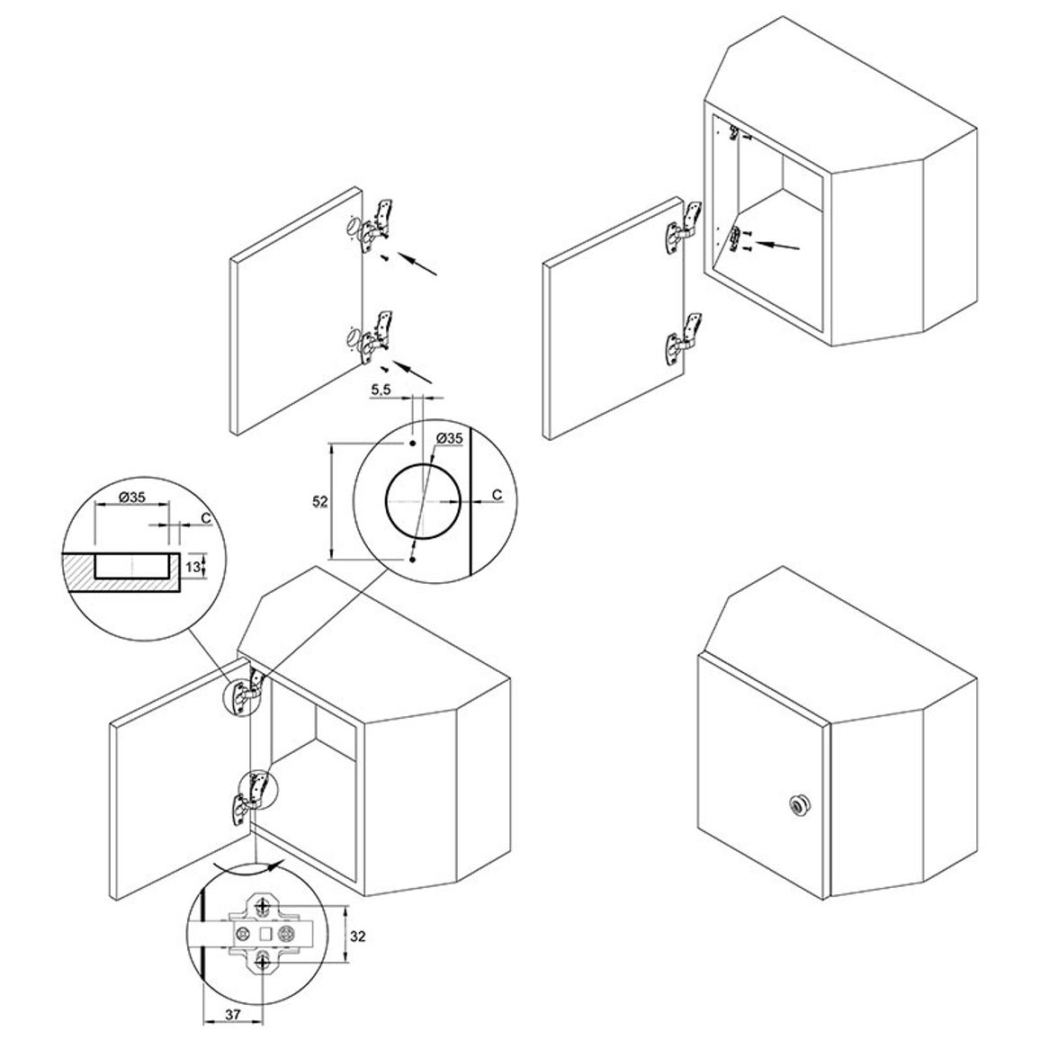 Петля Clip-on, 20°, Sensys 8639i, накладная, с доводч., никель (9087528) Hettich Петля Clip-on, 20°, Sensys 8639i, накладная, с доводч., никель (9087528) Hettich