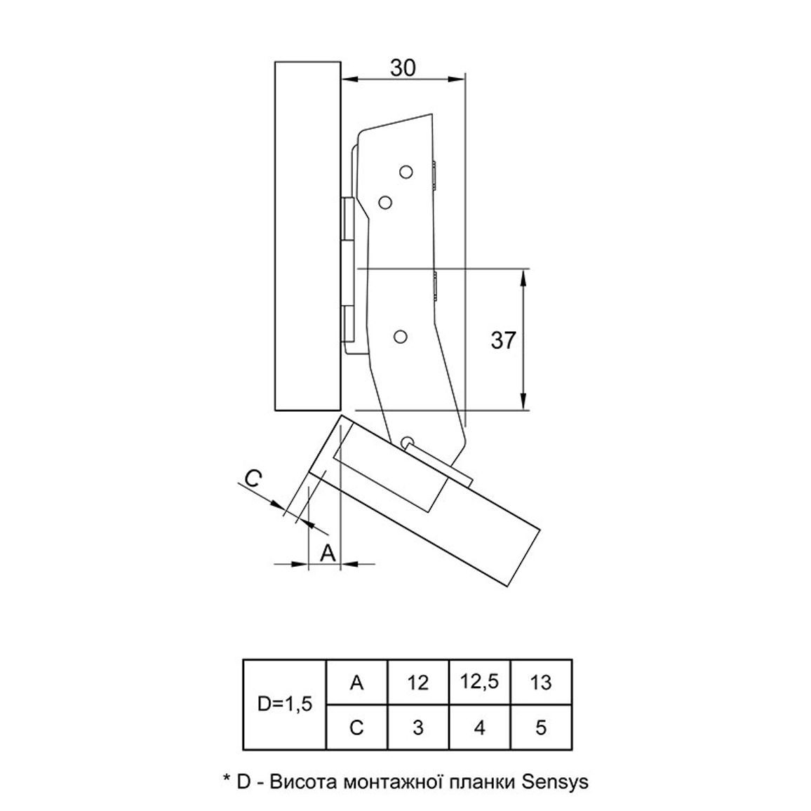 Петля Clip-on, 20°, Sensys 8639i, накладная, с доводч., никель (9087528) Hettich Петля Clip-on, 20°, Sensys 8639i, накладная, с доводч., никель (9087528) Hettich