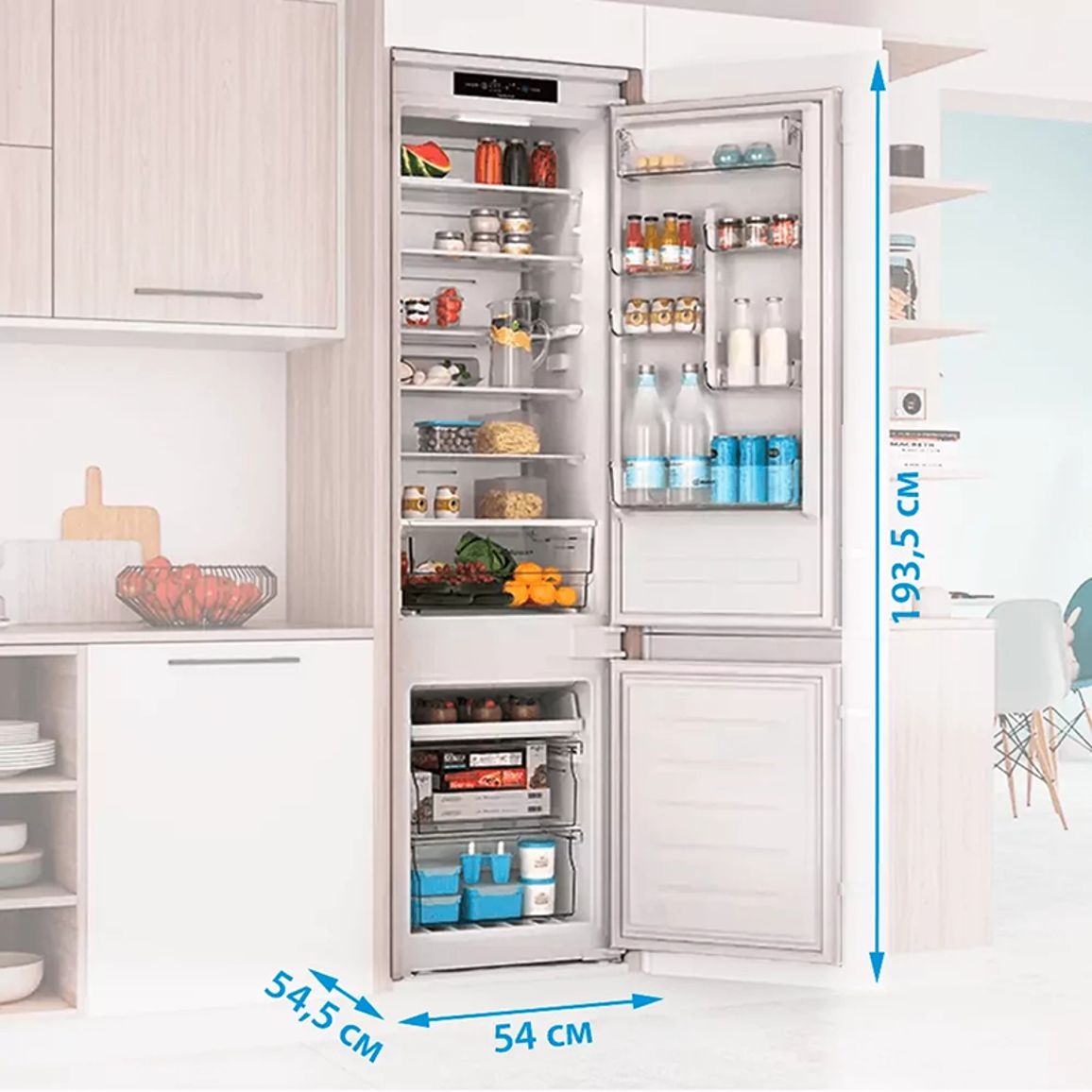 Холодильник вбудований INC20T321EU білий Indesit