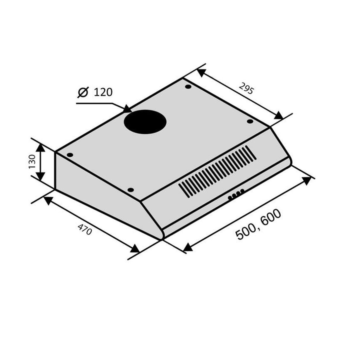Пристенная вытяжка PARMA 50 WH (600) VENTOLUX Пристенная вытяжка PARMA 50 WH (600) VENTOLUX