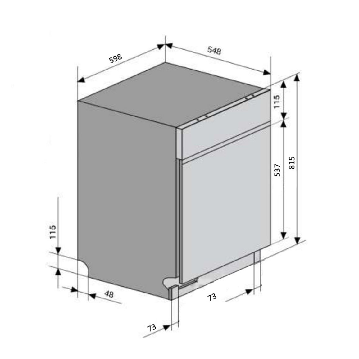Встраиваемая посудомоечная машина DW 6012 4M PP VENTOLUX