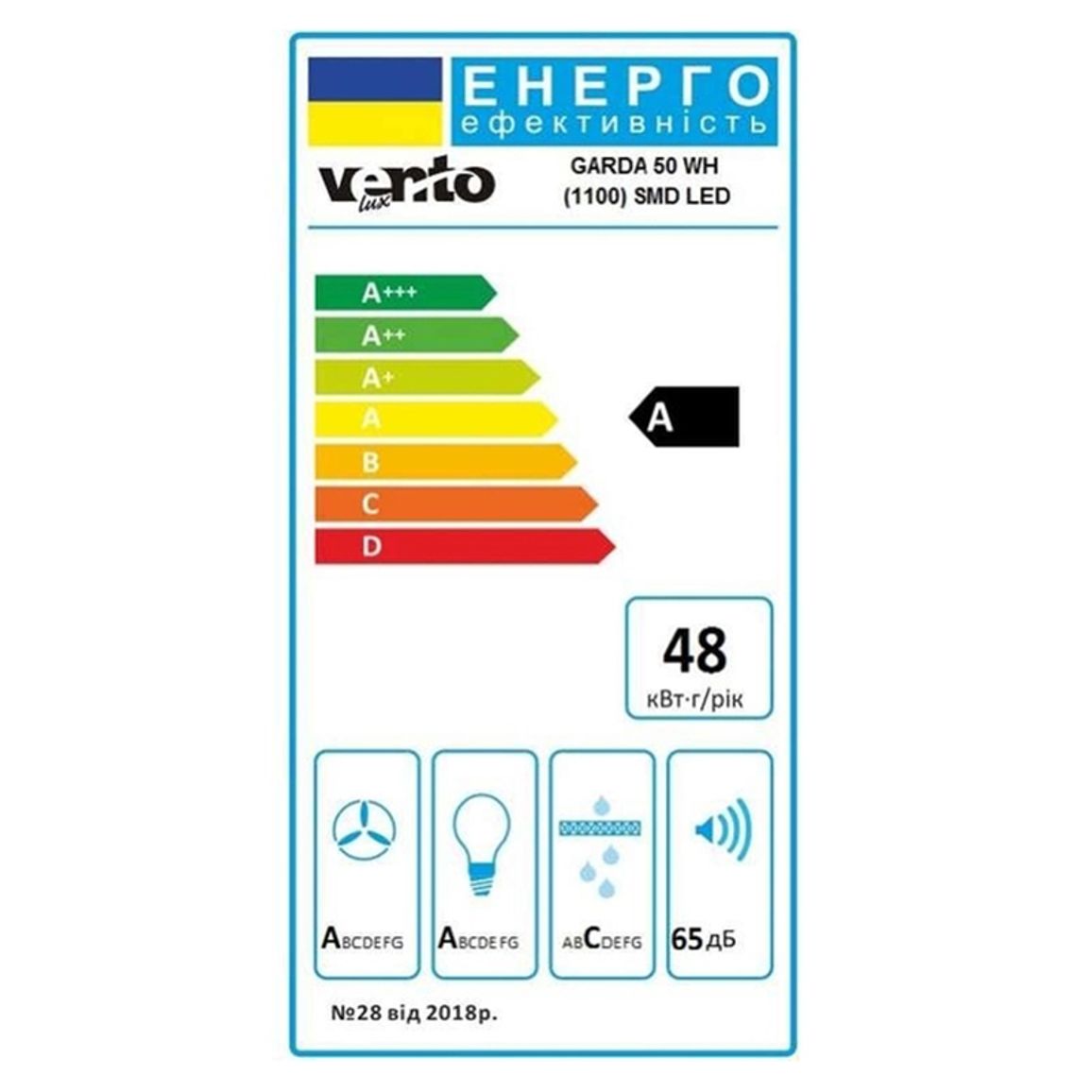 Телескопическая вытяжка GARDA 50 WH (1100) SMD LED VENTOLUX Телескопическая вытяжка GARDA 50 WH (1100) SMD LED VENTOLUX