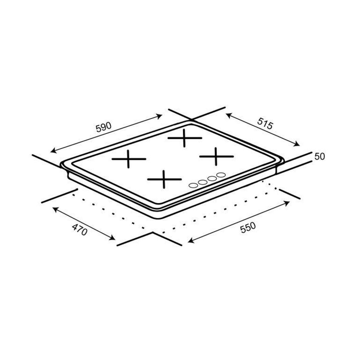 Газовая варочная поверхность HG640 MA3 S(AN) VENTOLUX