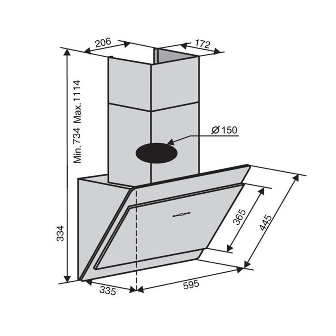 Пристенная вытяжка TOSCANA 60 WH (1000) TRC MM VENTOLUX Пристенная вытяжка TOSCANA 60 WH (1000) TRC MM VENTOLUX