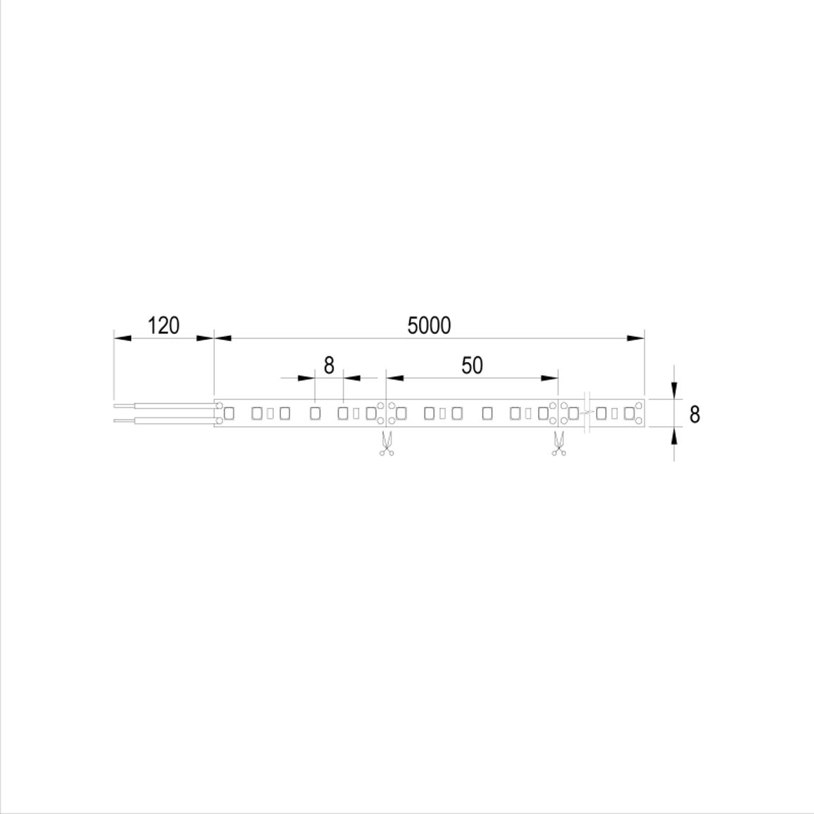 LED-лента 2835 SMD, 120 LEDs/m, 9.6W, 24V, IP20, холодный свет, 6000К LED-лента 2835 SMD, 120 LEDs/m, 9.6W, 24V, IP20, холодный свет, 6000К